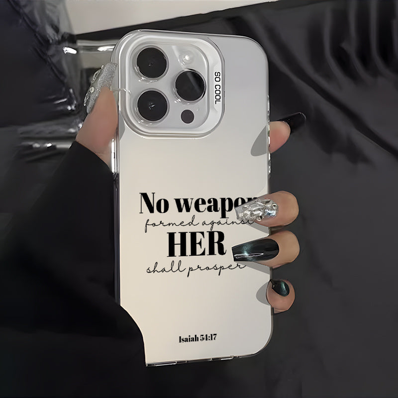 Faith-based Sacred Text Verse Quotes Aesthetic Autumn Decor Phone Case for iPhone 16 Pro Max Case 11 15 14 13 12 Pro Max Plus Case Black and Silvery Shockproof Phone Cases Faith-based Gifts for Sister Women Men